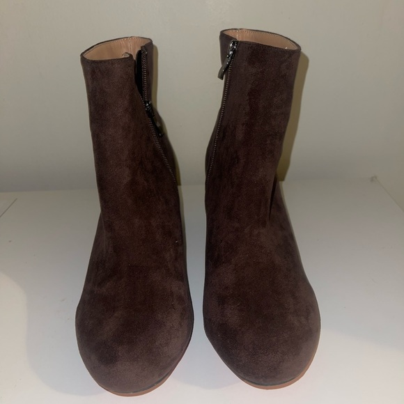 40mm Low boots - Veau velours - Rhea, Brown suede. Alleo Boot. - Picture 4 of 4